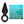 Anal Adventures Platinum Small Black Loop Butt Plug