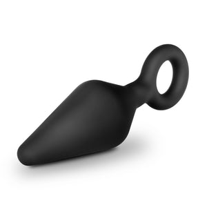 Anal Adventures Platinum Small Black Loop Butt Plug