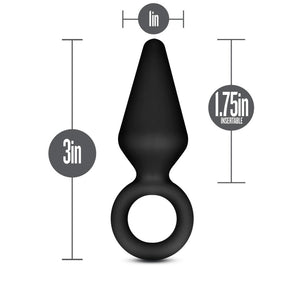 Anal Adventures Platinum Small Black Loop Butt Plug