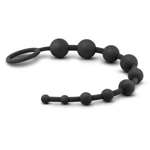 Anal Adventures Platinum Black 10 Anal Beads