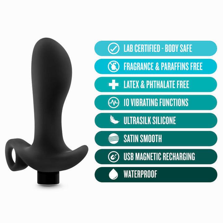 Anal Adventures Platinum Black Vibrating Prostate Massager