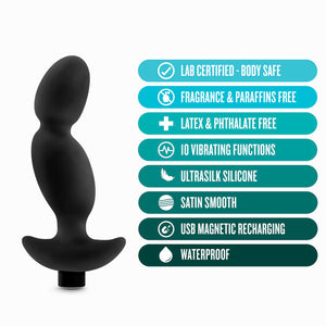 Anal Adventures Platinum Black Vibrating Prostate Massager 04