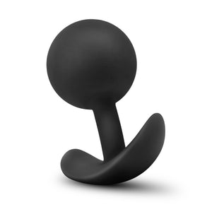 Anal Adventures Platinum Black Vibra Plug with Internal Weight