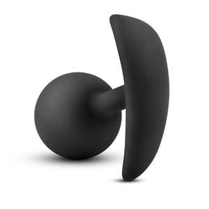 Anal Adventures Platinum Black Vibra Plug with Internal Weight