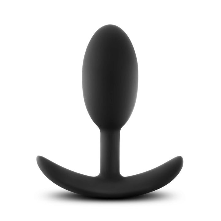 Anal Adventures Platinum Vibra Slim Butt Plug - Medium - Black