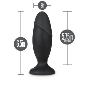 Anal Adventures Platinum Black Rocket Butt Plug