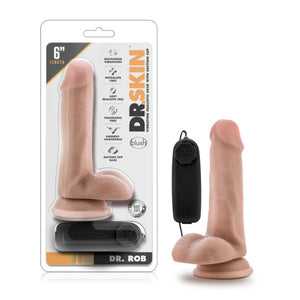 Dr. Skin Dr. Rob - Flesh 6 Inch Vibrating Dong
