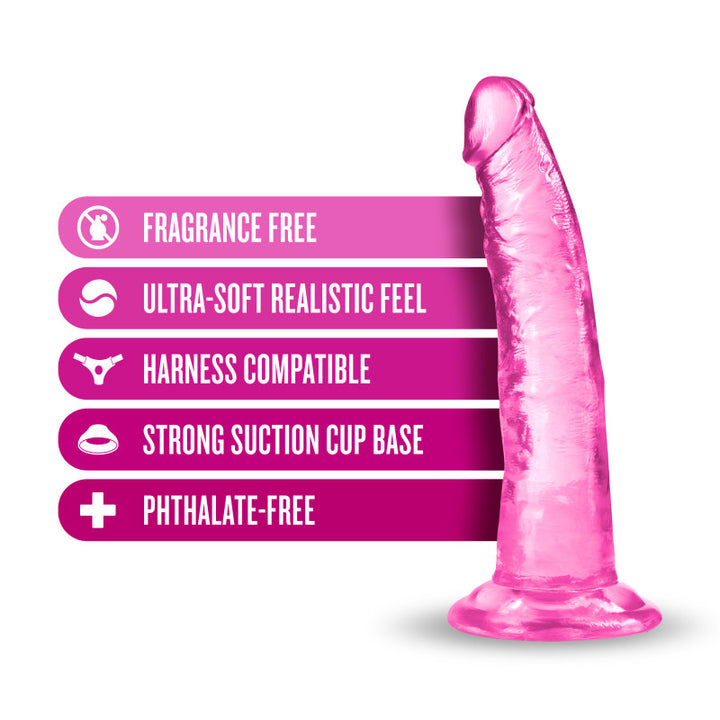 B Yours Plus Lust N Thrust 8 Inch Dong - Pink