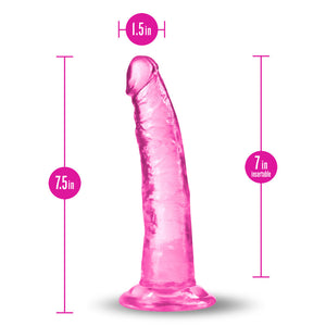 B Yours Plus Lust N Thrust 8 Inch Dong - Pink