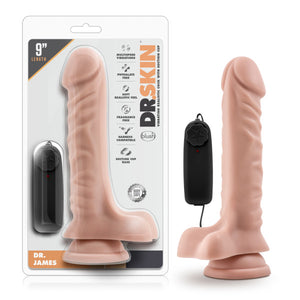 Dr. Skin Dr. James - Flesh 9 inch Vibrating Dong