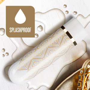The Collection Glitzy Deco Bullet - White/Gold