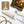 The Collection Glitzy Deco Bullet - White/Gold