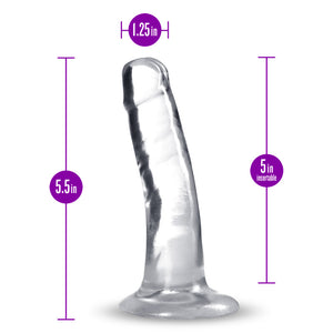 B Yours Plus Hard N Happy 5.5 Inch Dong - Clear