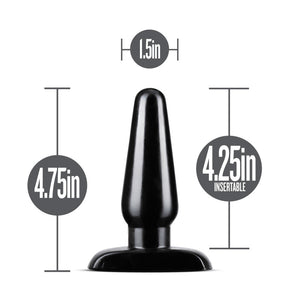Anal Adventures Basic Medium Black Butt Plug