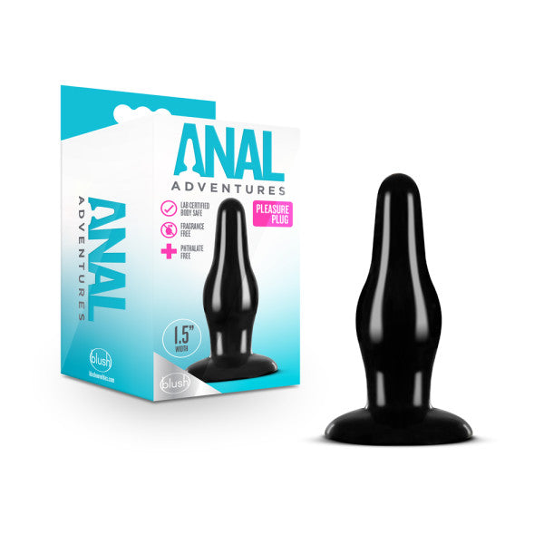 Anal Adventures Black 4.25 Inch Pleasure Butt Plug