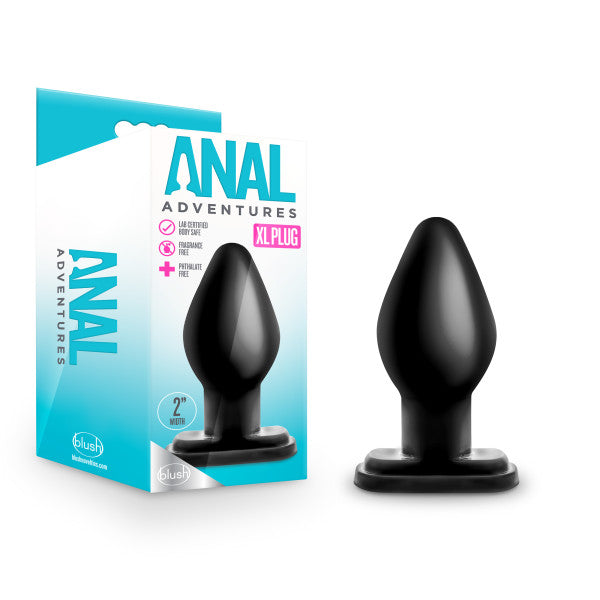 Anal Adventures XL Black 5.25 Inch Butt Plug