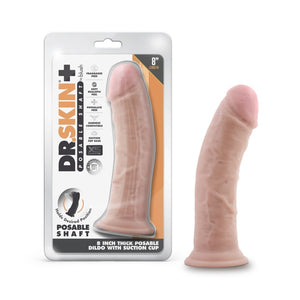 Dr. Skin - Plus 8 Inch Thick Posable Dildo - Flesh