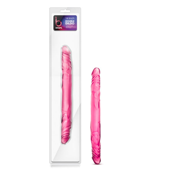 B Yours - 14 Inch Double Dildo - Pink
