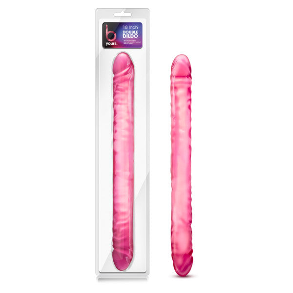 B Yours - 18 Inch Double Dildo - Pink