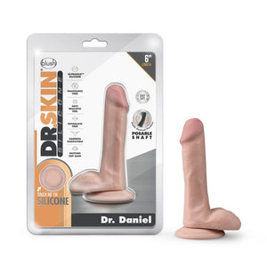 Dr. Skin - 6 Inch Dr. Daniel Poseable Dildo - Flesh