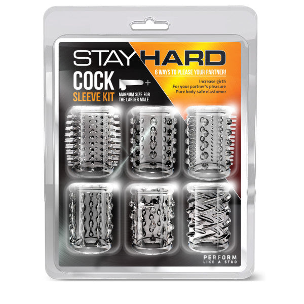 Stay Hard - Cock Sleeve Kit - Clear - Set of 6