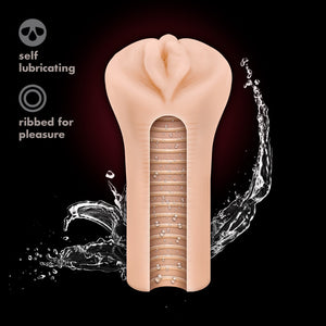 M Elite Soft and Wet - Veronika Vibrating Stroker - Flesh