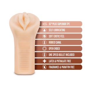 M Elite Soft and Wet - Veronika Vibrating Stroker - Flesh