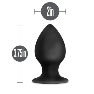 Anal Adventures Platinum Black Large Stout Butt Plug