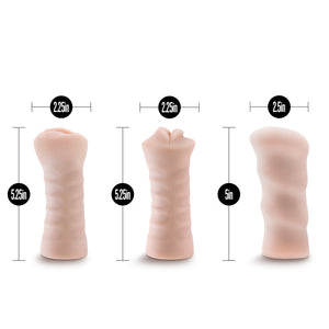 M For Men 3-Pack Self-Lubricating Vibrating Strokers
