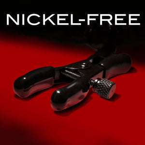 Noir Pom Adjustable Furry Nipple Clamps