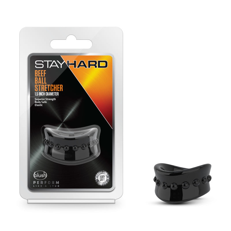 Stay Hard Beef Ball Stretcher Black Ring