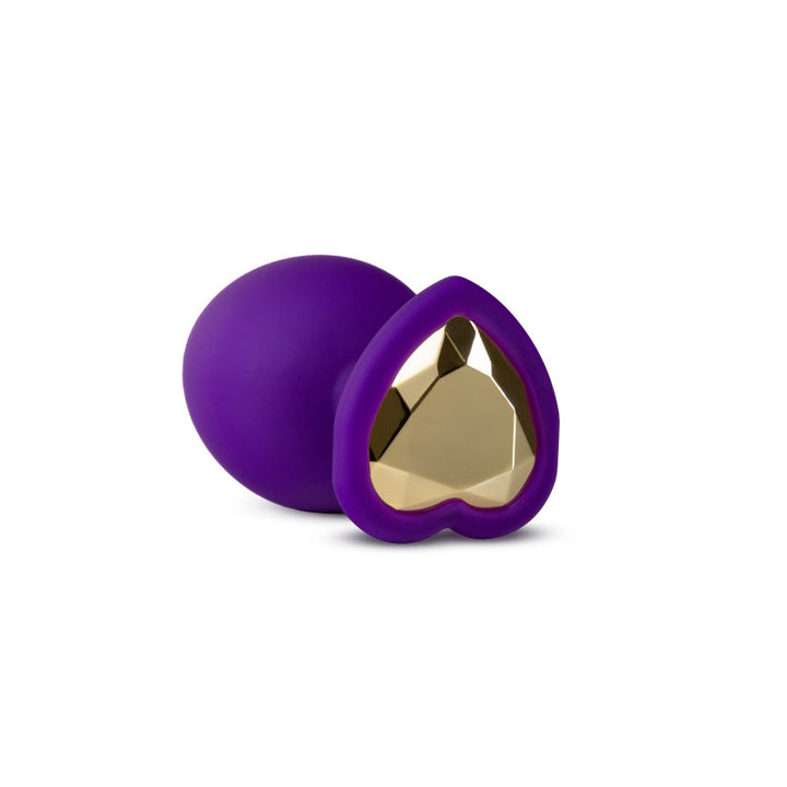 Temptasia Bling Medium Purple Butt Plug with Heart Jewel