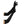 Baci White Label Satin Opera Gloves - Black