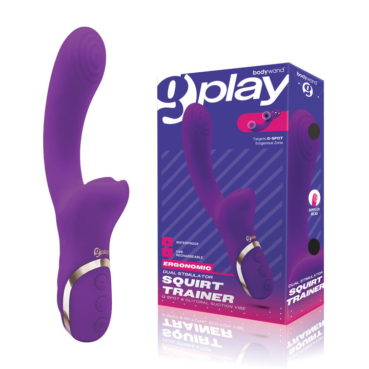 Bodywand G-Play Dual Stimulator Squirt Trainer with Air Pulsation - Purple