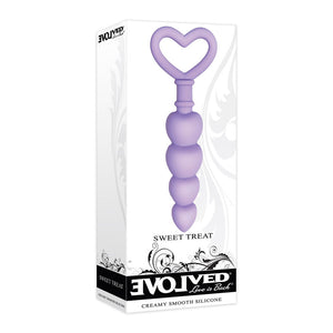 Evolved Sweet Treat Purple Beaded Butt Plug with Handle