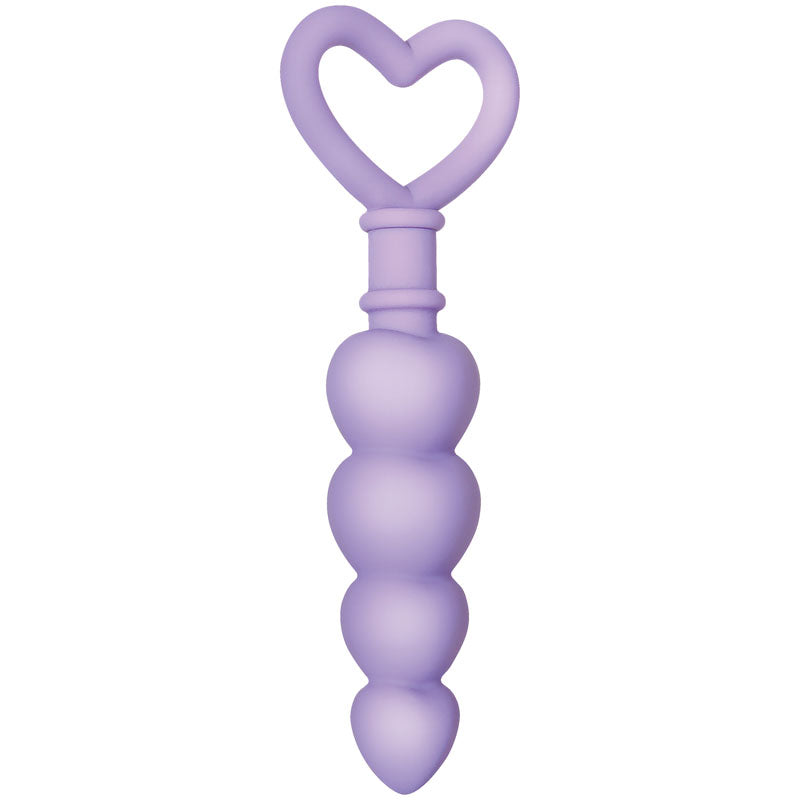 Evolved Sweet Treat Purple Beaded Butt Plug with Handle