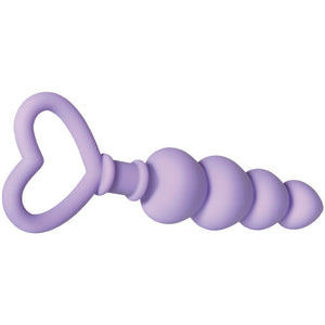 Evolved Sweet Treat Purple Beaded Butt Plug with Handle