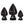 Evolved Anal Delights - Black Butt Plugs - Set of 3 Sizes