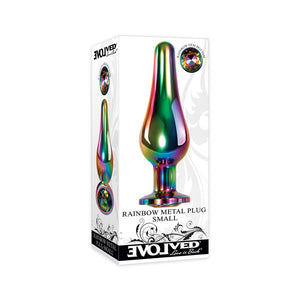 Evolved Rainbow Small Metal Plug with Gem Base