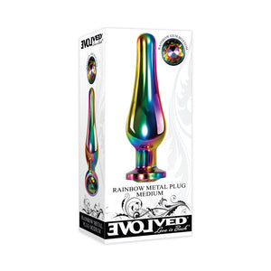 Evolved Rainbow Medium Metal Plug with Gem Base