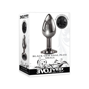 Evolved Black Gem Small Metallic Anal Plug
