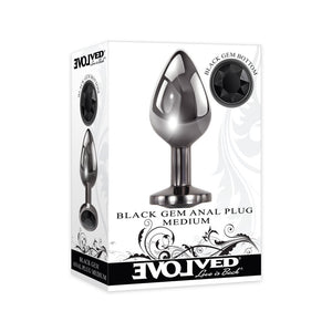 Evolved Black Gem Medium Metallic Anal Plug