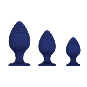 Evolved Get Your Groove On - Blue Butt Plugs - Set of 3 Sizes