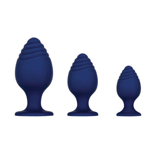 Evolved Get Your Groove On - Blue Butt Plugs - Set of 3 Sizes