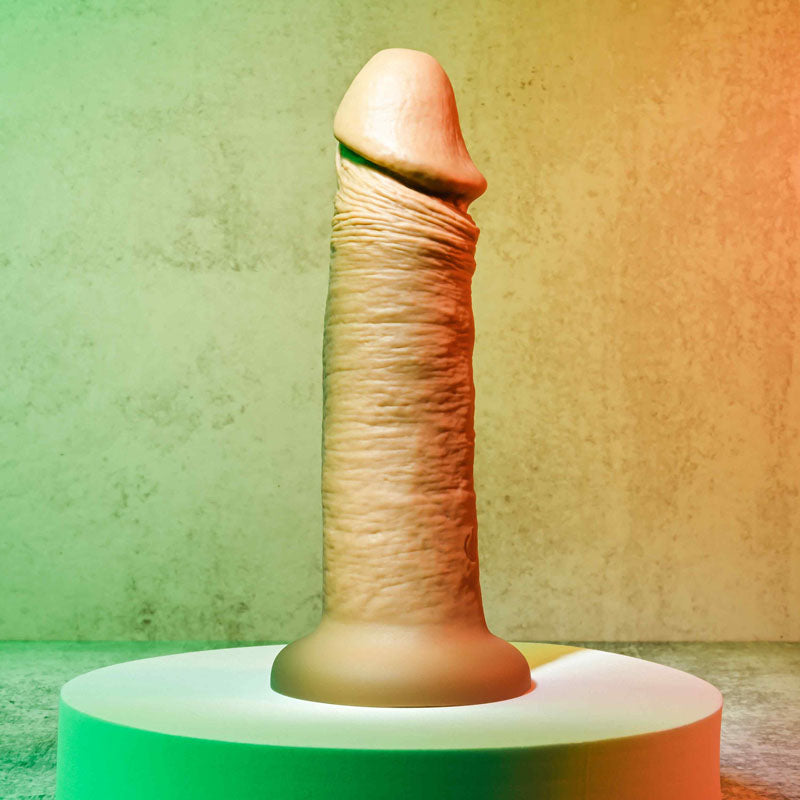 Evolved 6 Inch Vibrating Dong - Brown