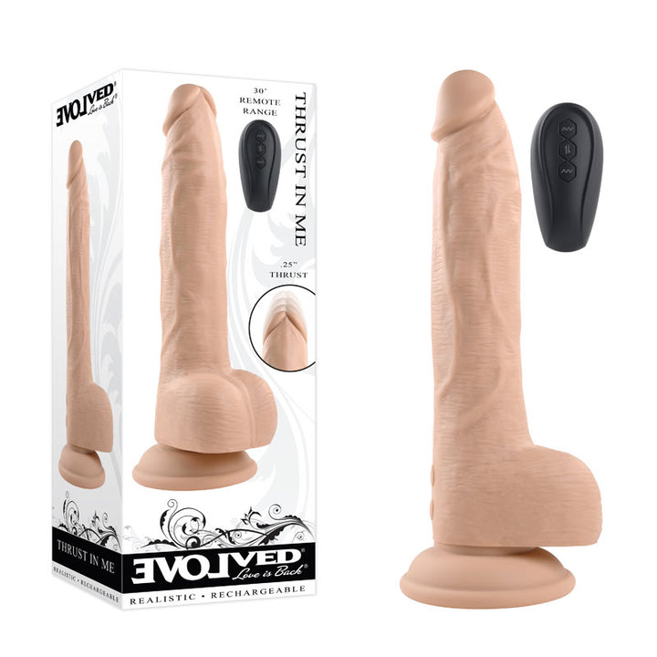 Evolved Thrust In Me 9 Inch Dong with Remote - Flesh