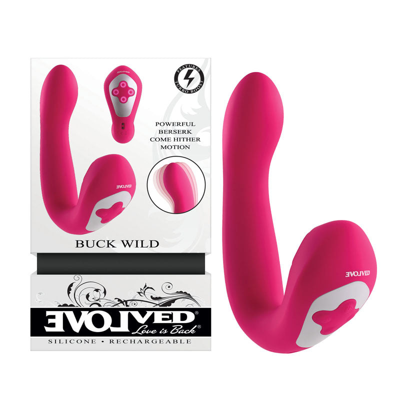 Evolved Buck Wild Thumping Dual Massager - Pink