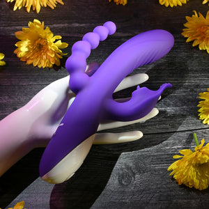 Evolved Lick Me Triple Stim Vibrator - Purple