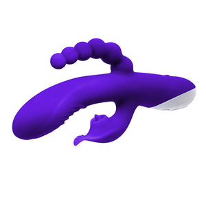 Evolved Lick Me Triple Stim Vibrator - Purple