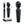 Evolved Rainbow Sucker Massage Wand with Suction Tip - Black